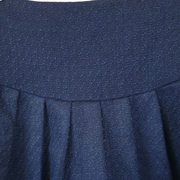 Cider M Elegant Lady Navy Tweed Pleated Mini Skort Parisian Preppy - Picture 7 of 11